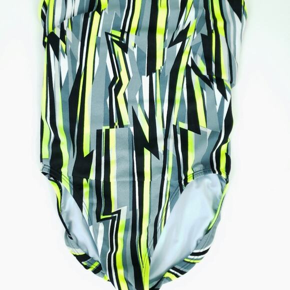 Nike One Piece Swimsuit Competitive Neon, Black 4 Women Yellow White Gray Swim - Picture 5 of 8